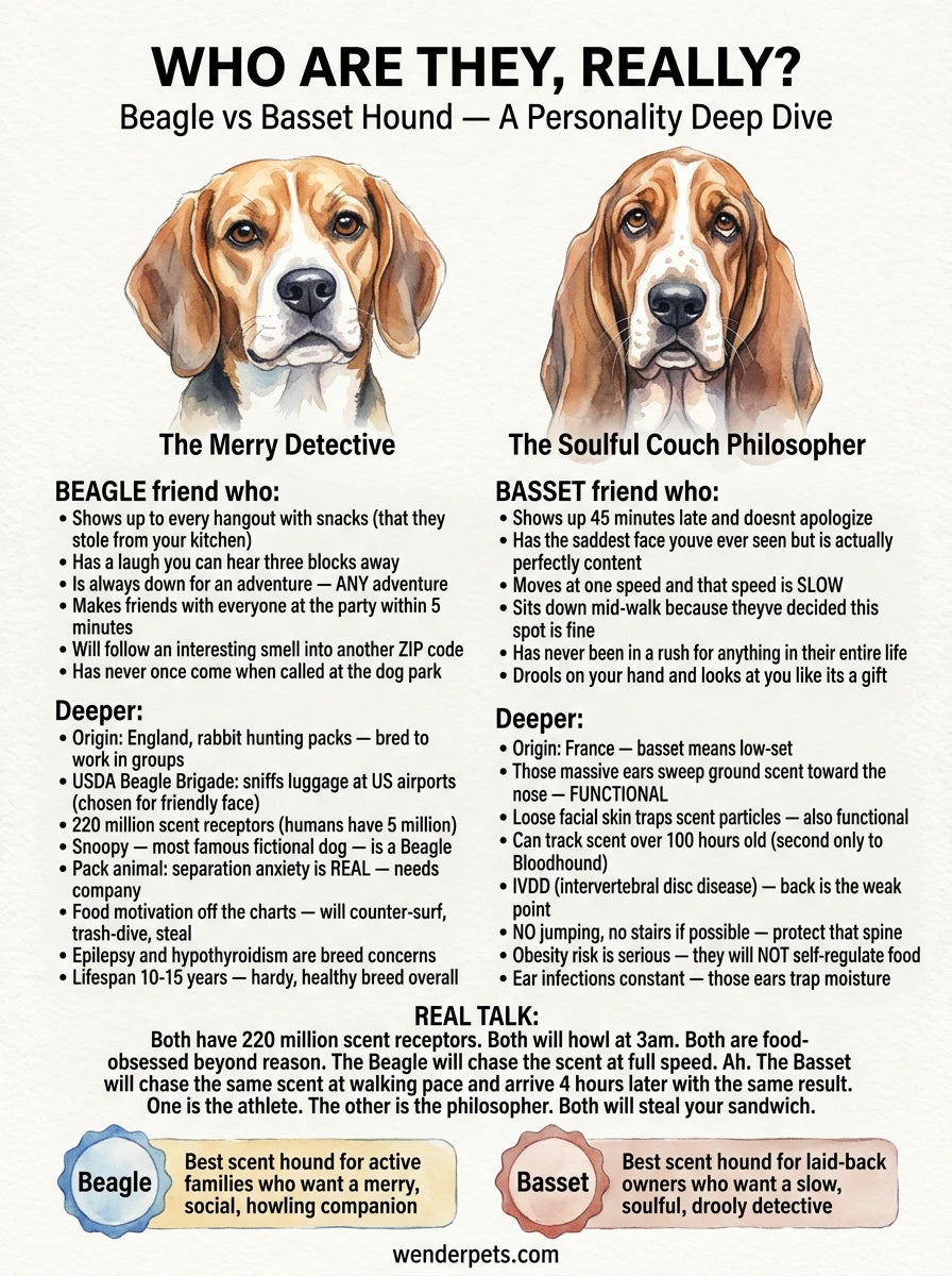 Beagle vs Basset Hound - 💬 Personality Deep Dive