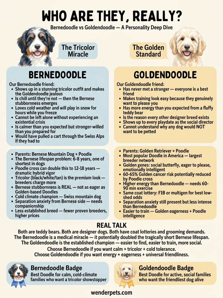 Bernedoodle vs Goldendoodle - 💬 Personality Deep Dive