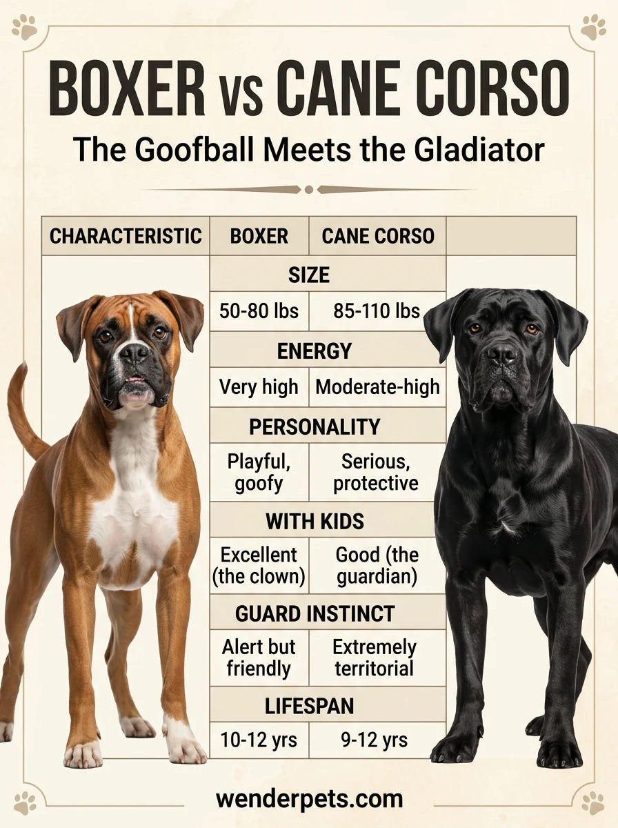Boxer vs Cane Corso - 📊 Quick Comparison