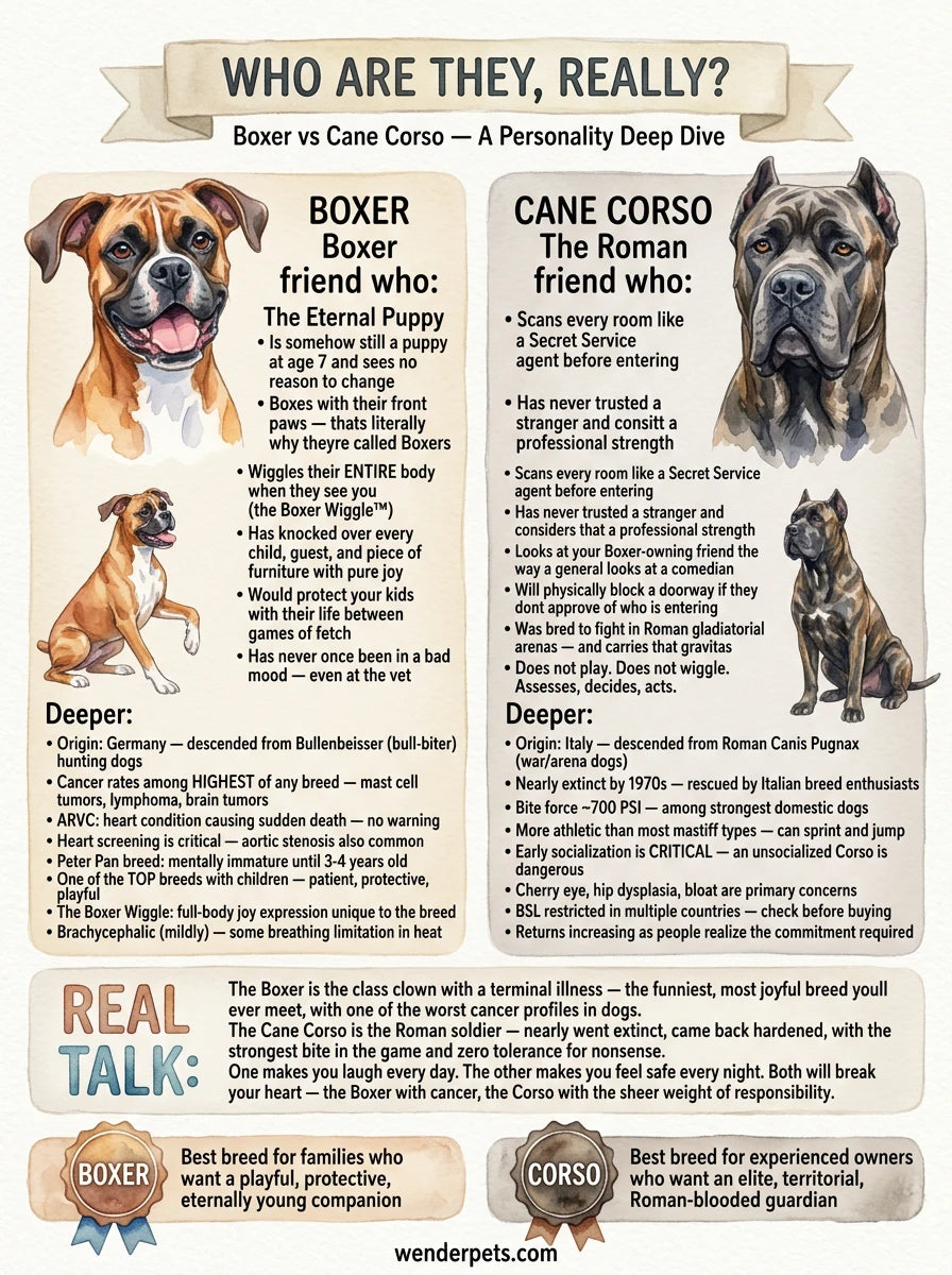 Boxer vs Cane Corso - 💬 Personality Deep Dive