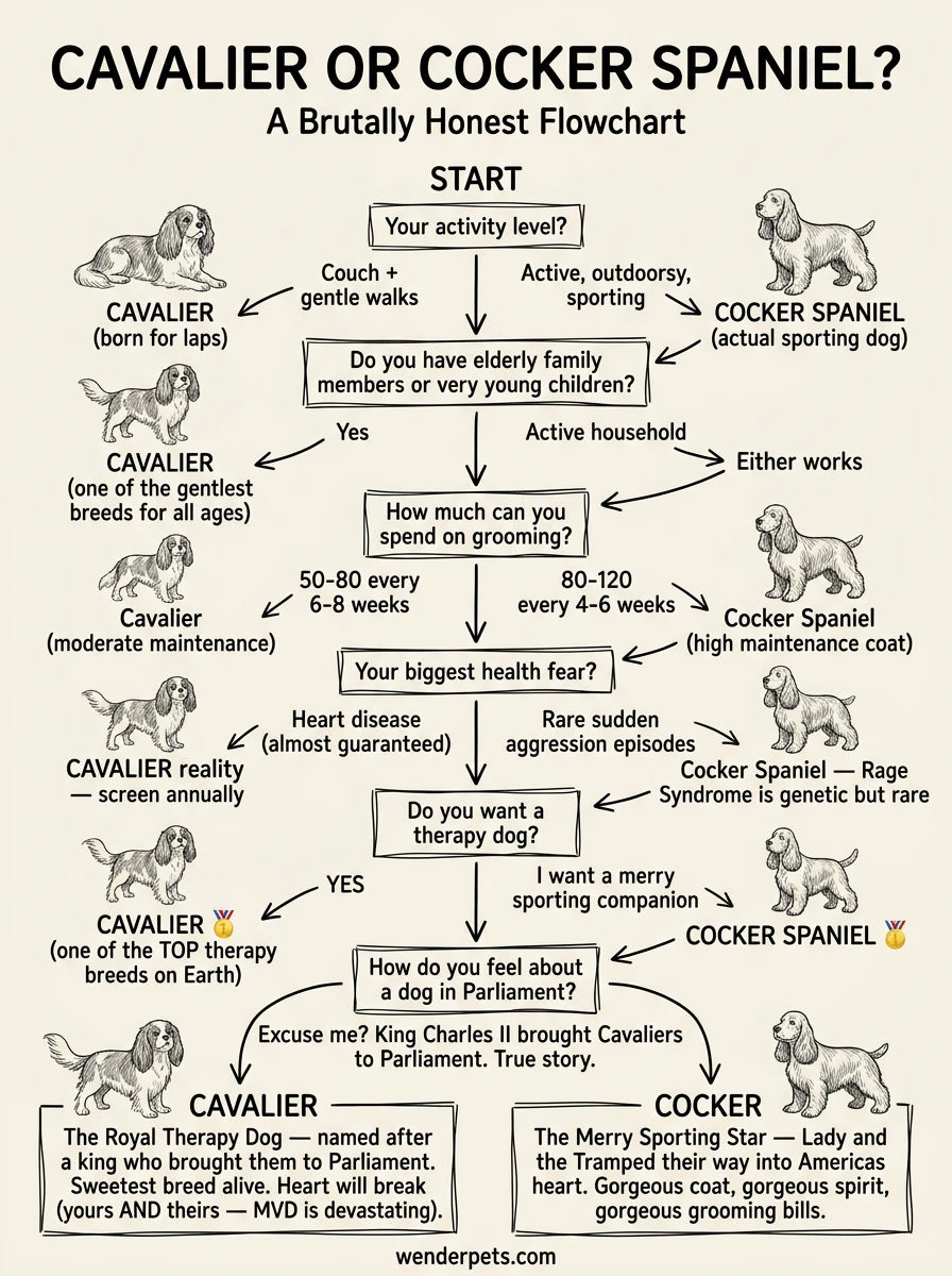 Cavalier King Charles Spaniel vs Cocker Spaniel - 🧭 Which Breed Is Right For You?
