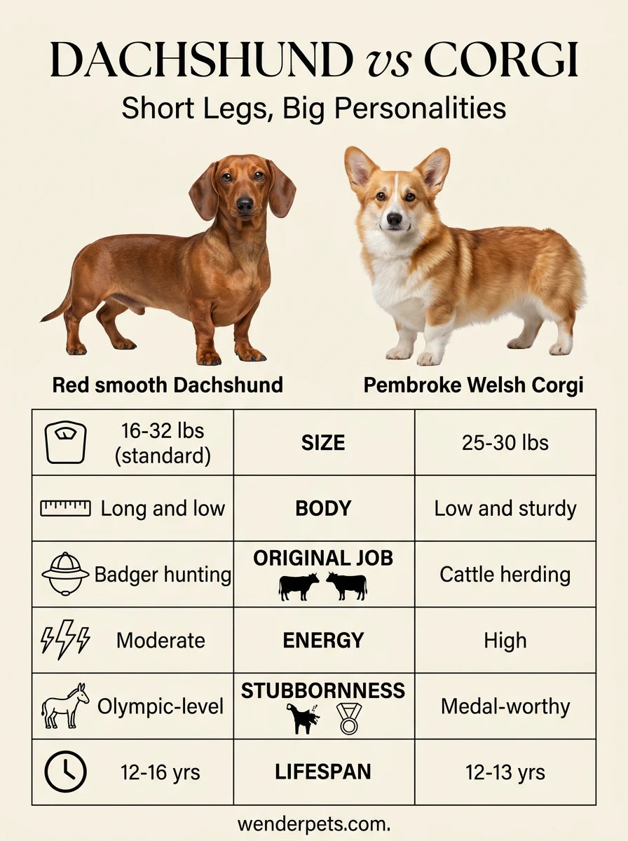 Dachshund vs Corgi - 📊 Quick Comparison