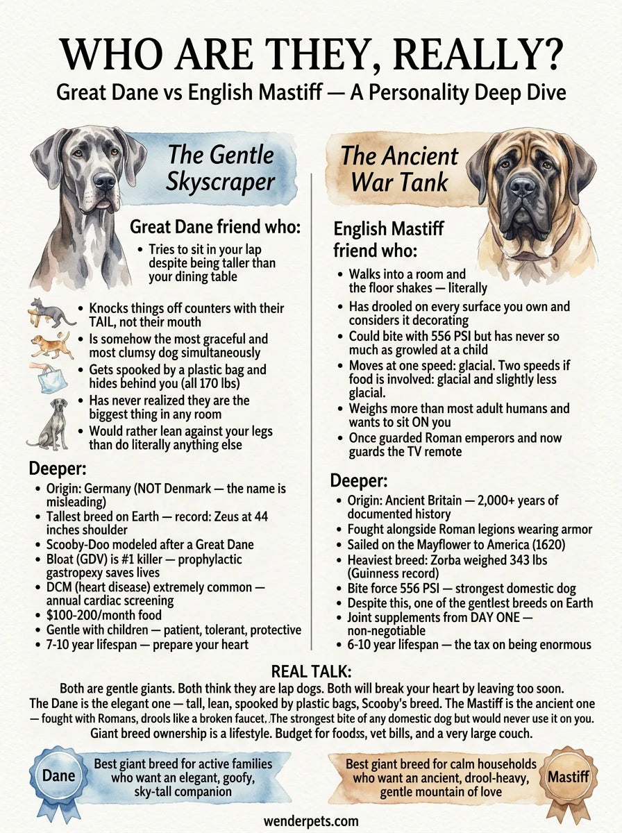 Great Dane vs English Mastiff - 💬 Personality Deep Dive