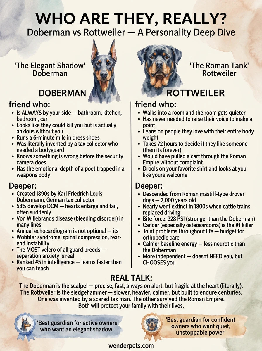Doberman vs Rottweiler - 💬 Personality Deep Dive