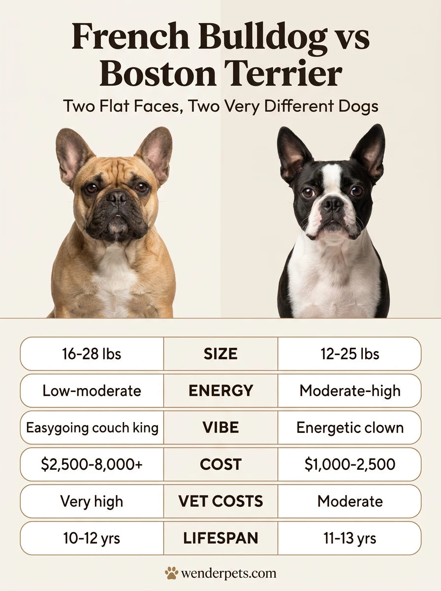 French Bulldog vs Boston Terrier - 📊 Quick Comparison