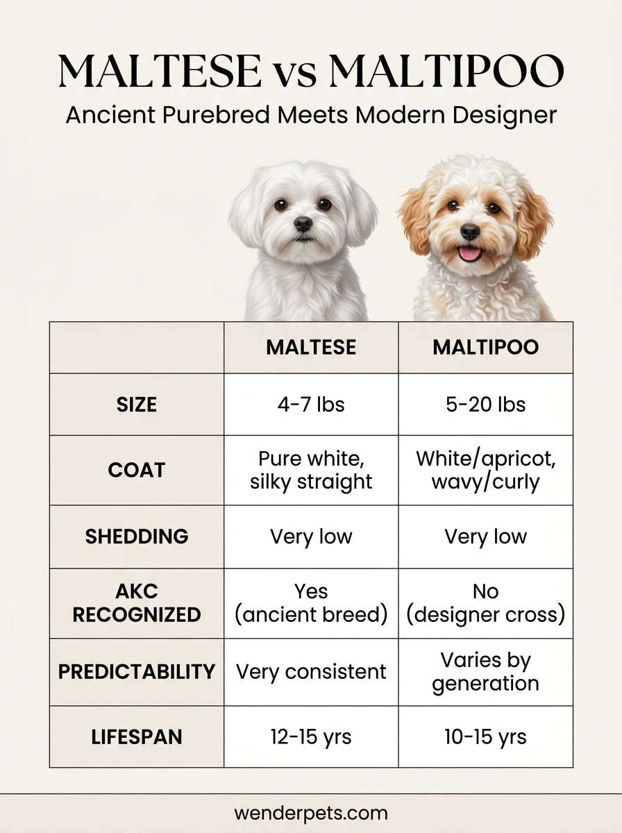 Maltese vs Maltipoo - 📊 Quick Comparison