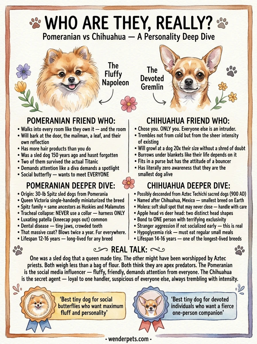Pomeranian vs Chihuahua - 💬 Personality Deep Dive