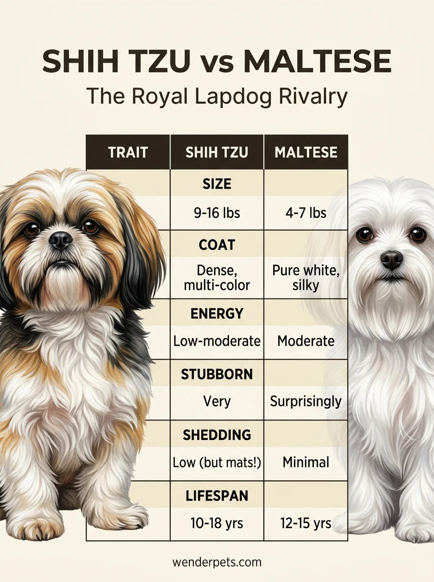 Shih Tzu vs Maltese - 📊 Quick Comparison