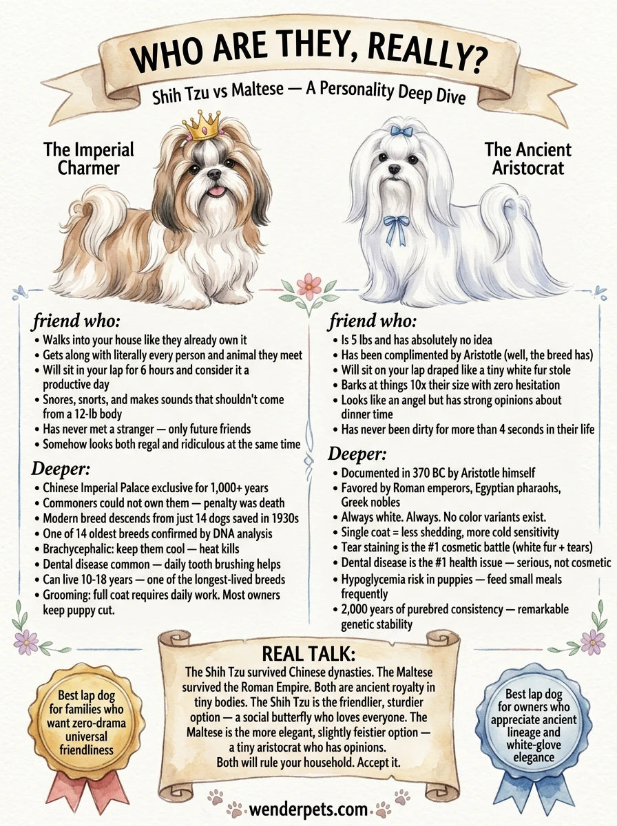Shih Tzu vs Maltese - 💬 Personality Deep Dive
