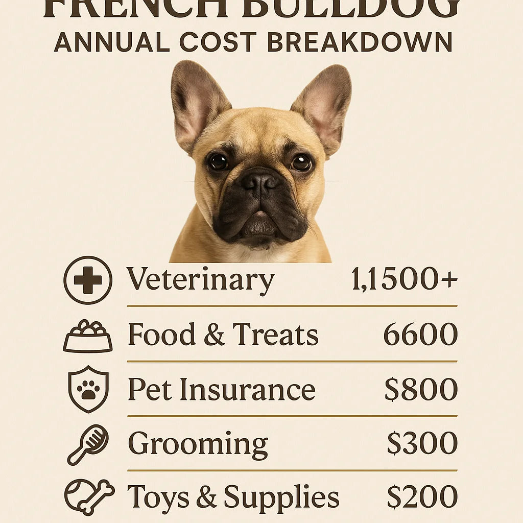 French Bulldog annual cost breakdown