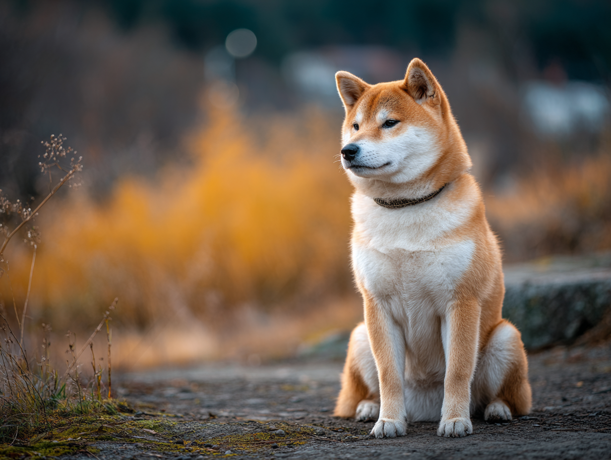 Shiba Inu with aloof judgmental expression